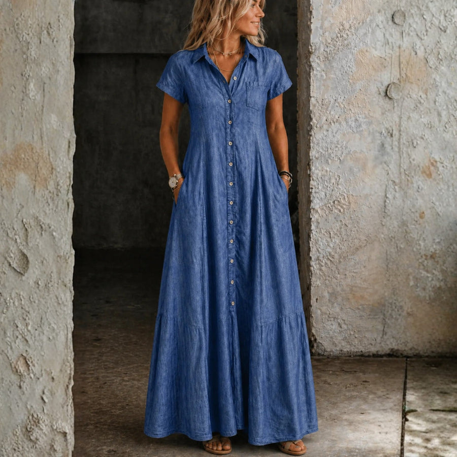 Elisa | Abito Lungo in Denim