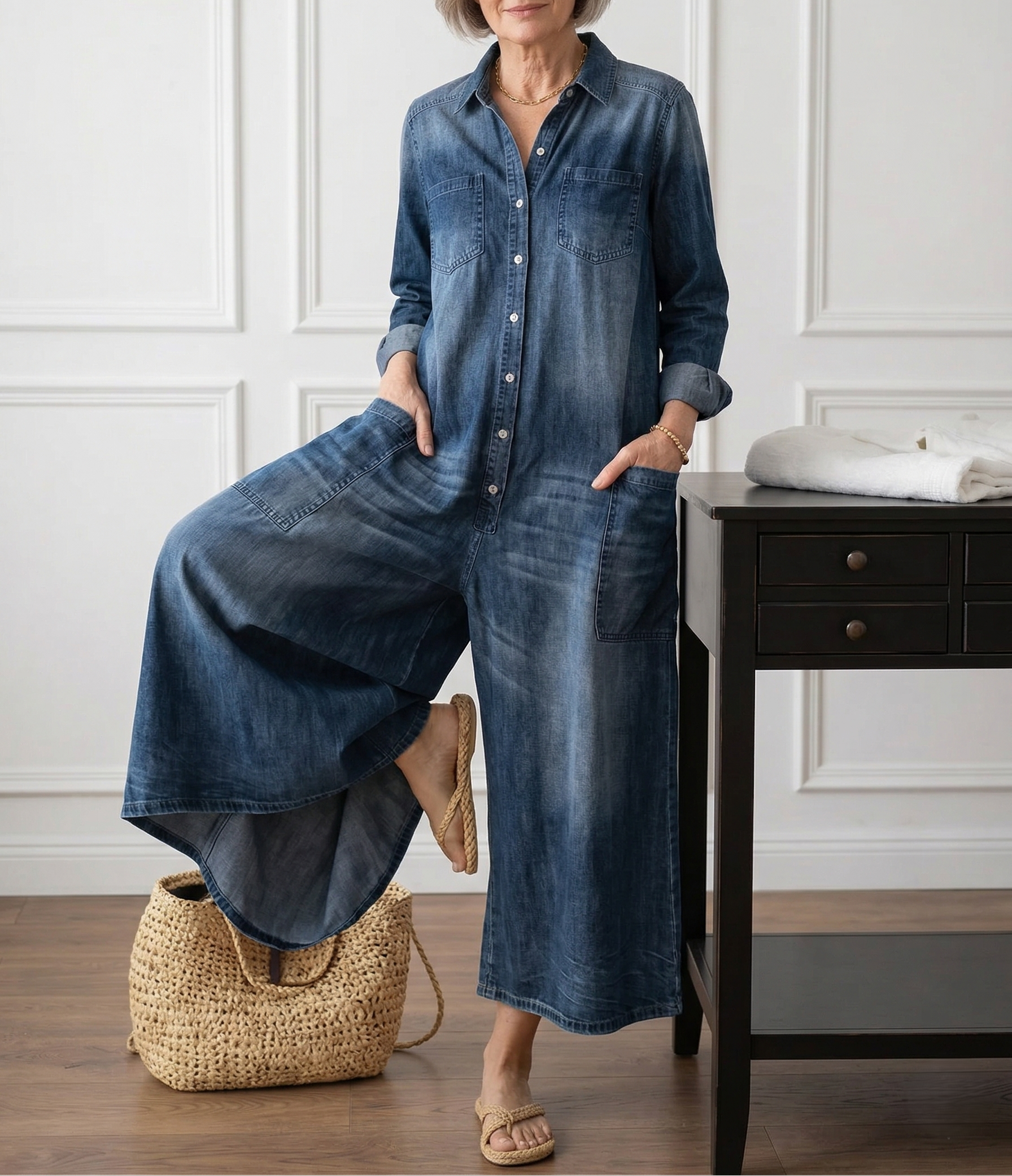Flora | Tuta in Denim di Cotone