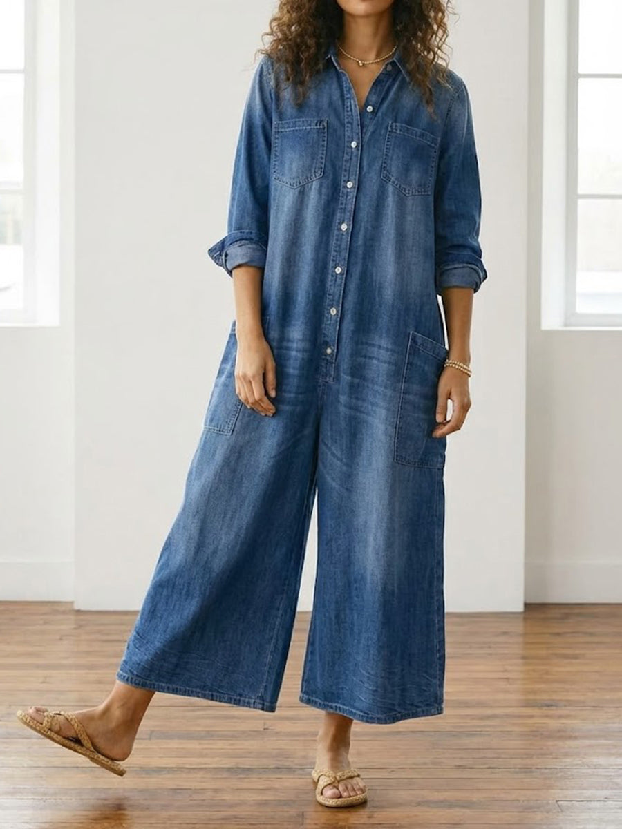 Flora | Tuta in Denim di Cotone