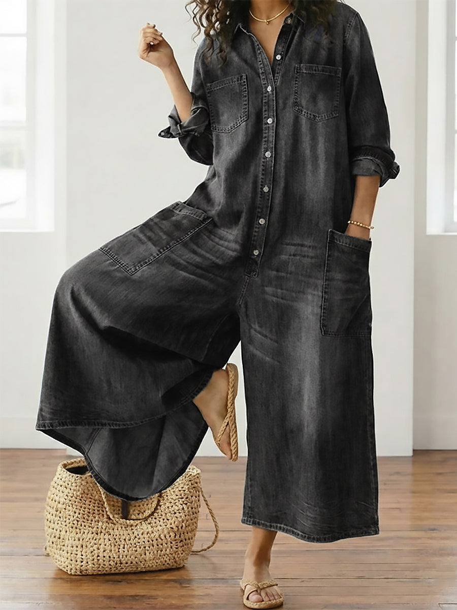 Flora | Tuta in Denim di Cotone