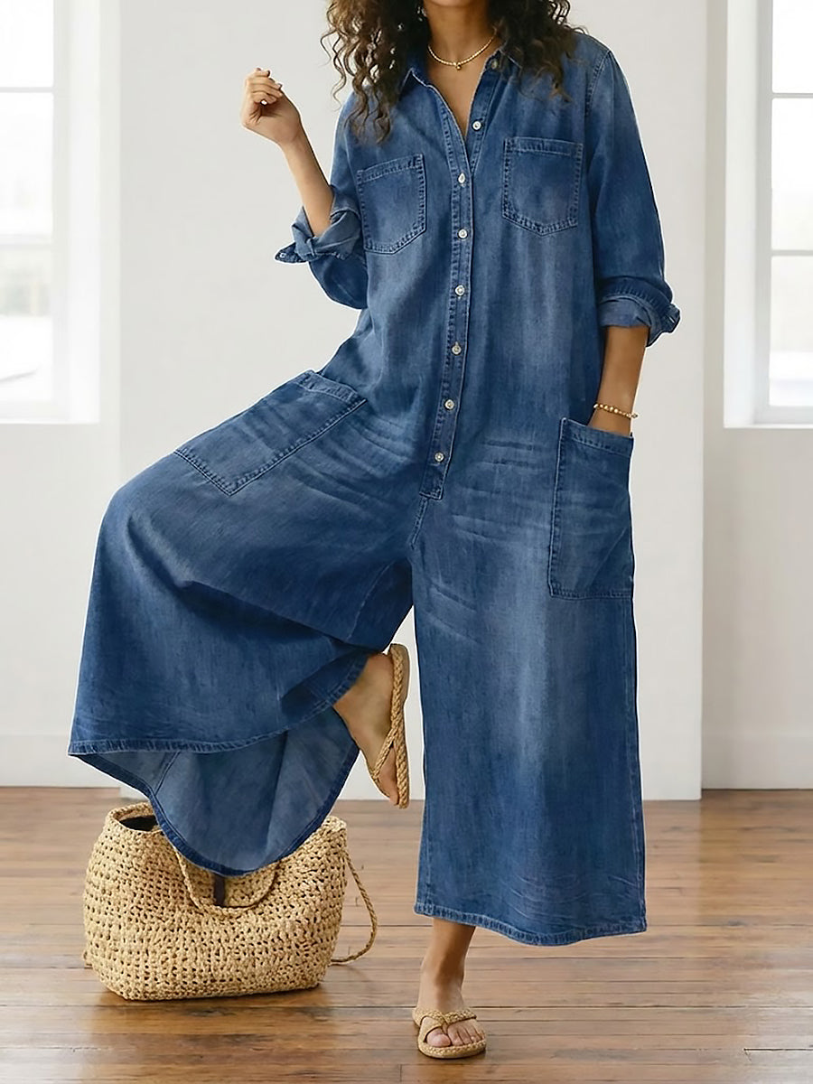 Flora | Tuta in Denim di Cotone