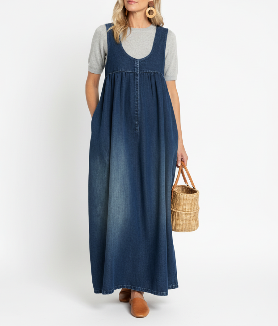 Ivana | Abito Lungo in Denim Vintage