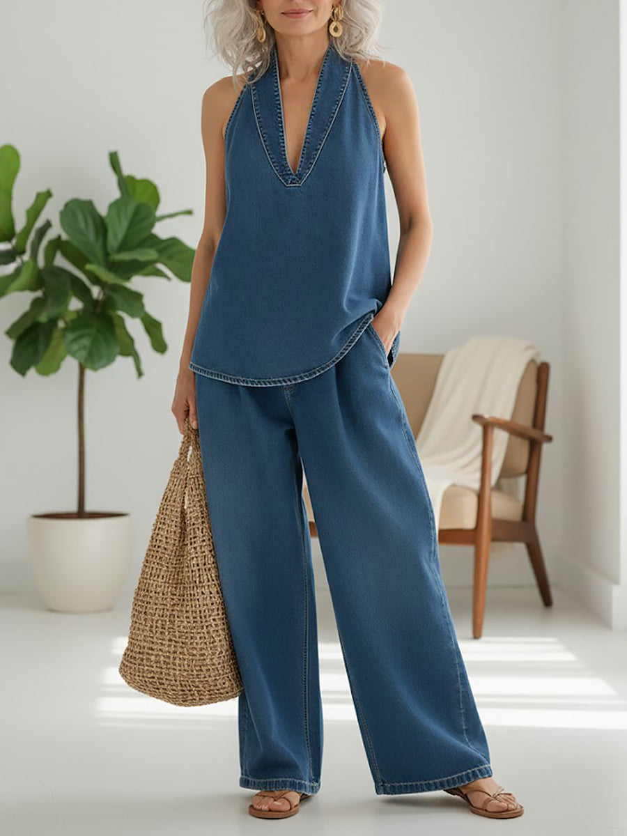 Luisa | Completo in Denim a Due Pezzi