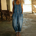 Maddalena | Tuta Vintage in Morbido Cotone Effetto Denim