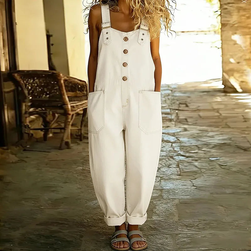 Maddalena | Tuta Vintage in Morbido Cotone Effetto Denim