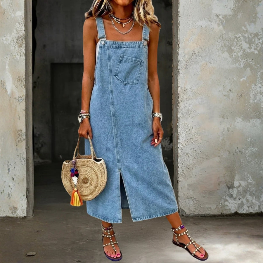 Serena | Abito Casual in Denim con Spalline