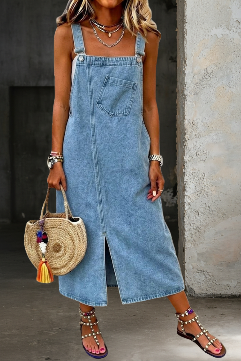 Serena | Abito Casual in Denim con Spalline