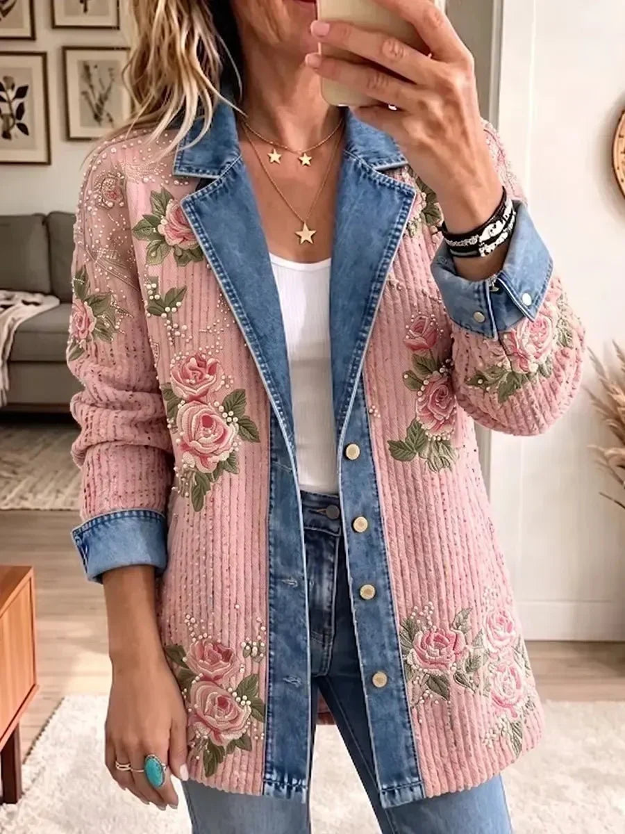 Arianna | Blazer in Denim Patchwork Vintage