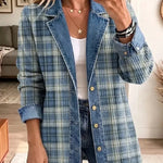 Sofia | Giacca in Denim con Stampa Artistica Rétro