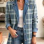 Sofia | Giacca in Denim con Stampa Artistica Rétro