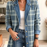 Sofia | Giacca in Denim con Stampa Artistica Rétro