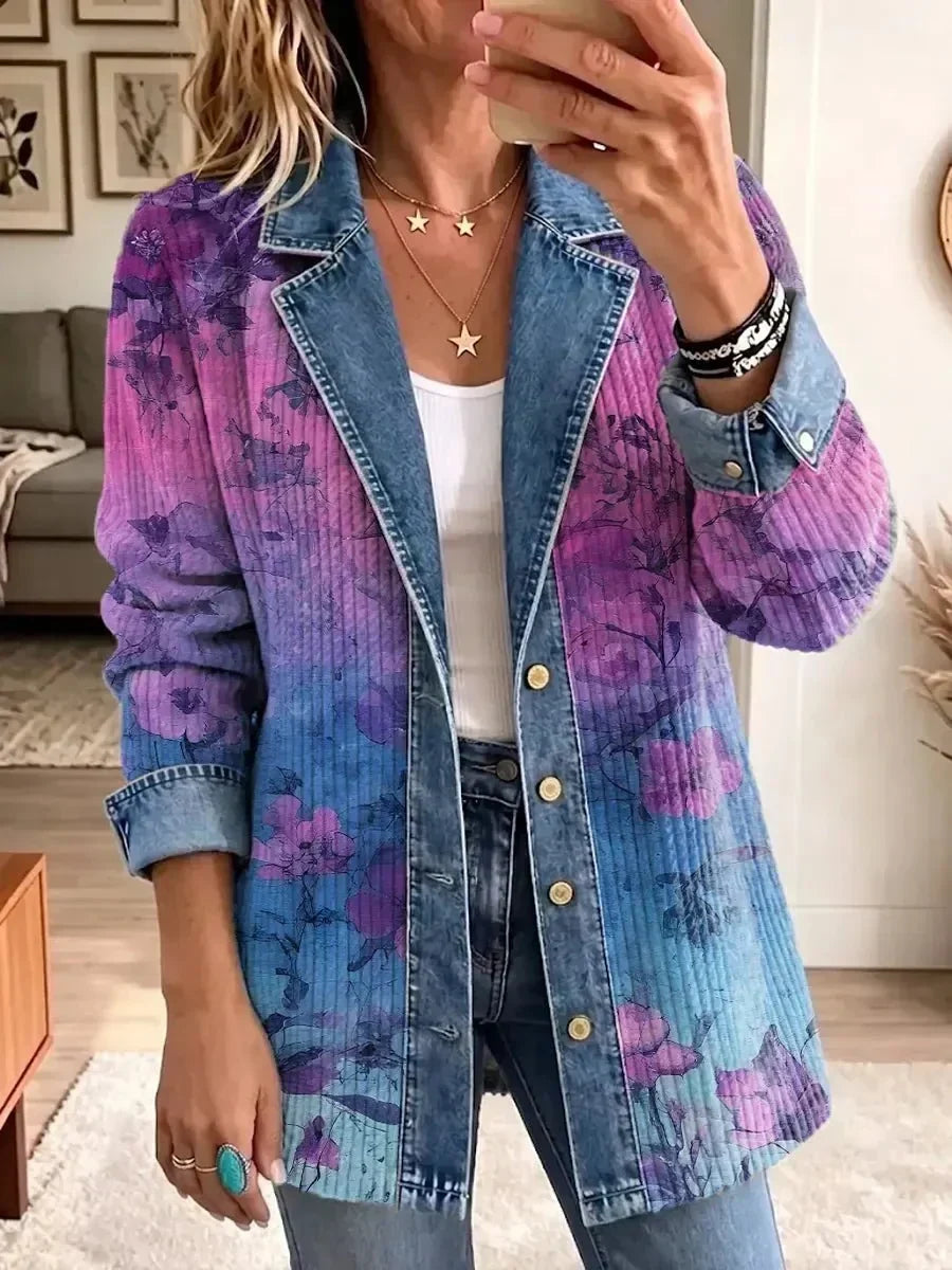 Giulia | Giacca con Stampa Floreale Artistica Rétro