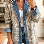 Amelia | Giacca in Denim Patchwork dallo Stile Boho Rétro