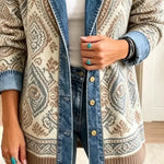 Amelia | Giacca in Denim Patchwork dallo Stile Boho Rétro
