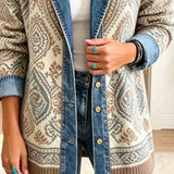 Amelia | Giacca in Denim Patchwork dallo Stile Boho Rétro