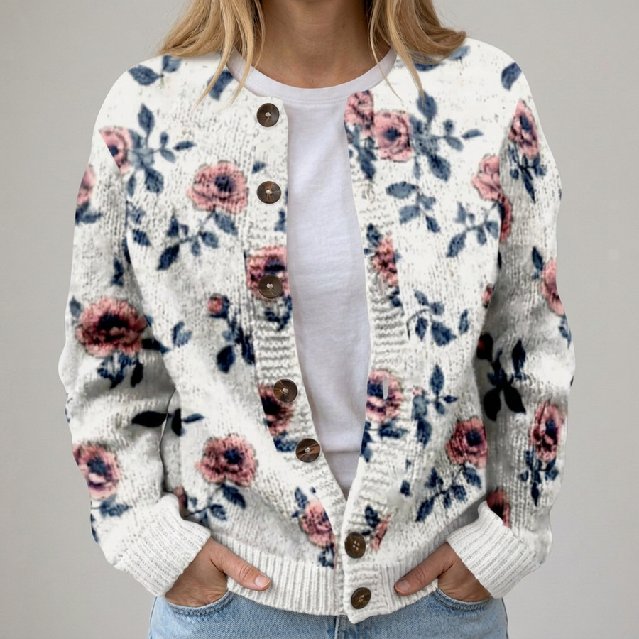Michela | Cardigan con Rose Artistiche