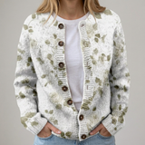 Alessandra | Cardigan con Foglie Delicate