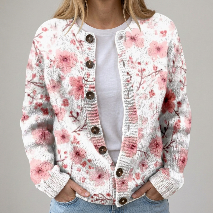 Giorgia | Cardigan con Fiori Delicati