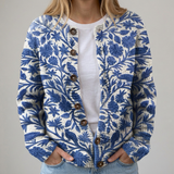 Maria | Cardigan con Stampa Toile Botanica