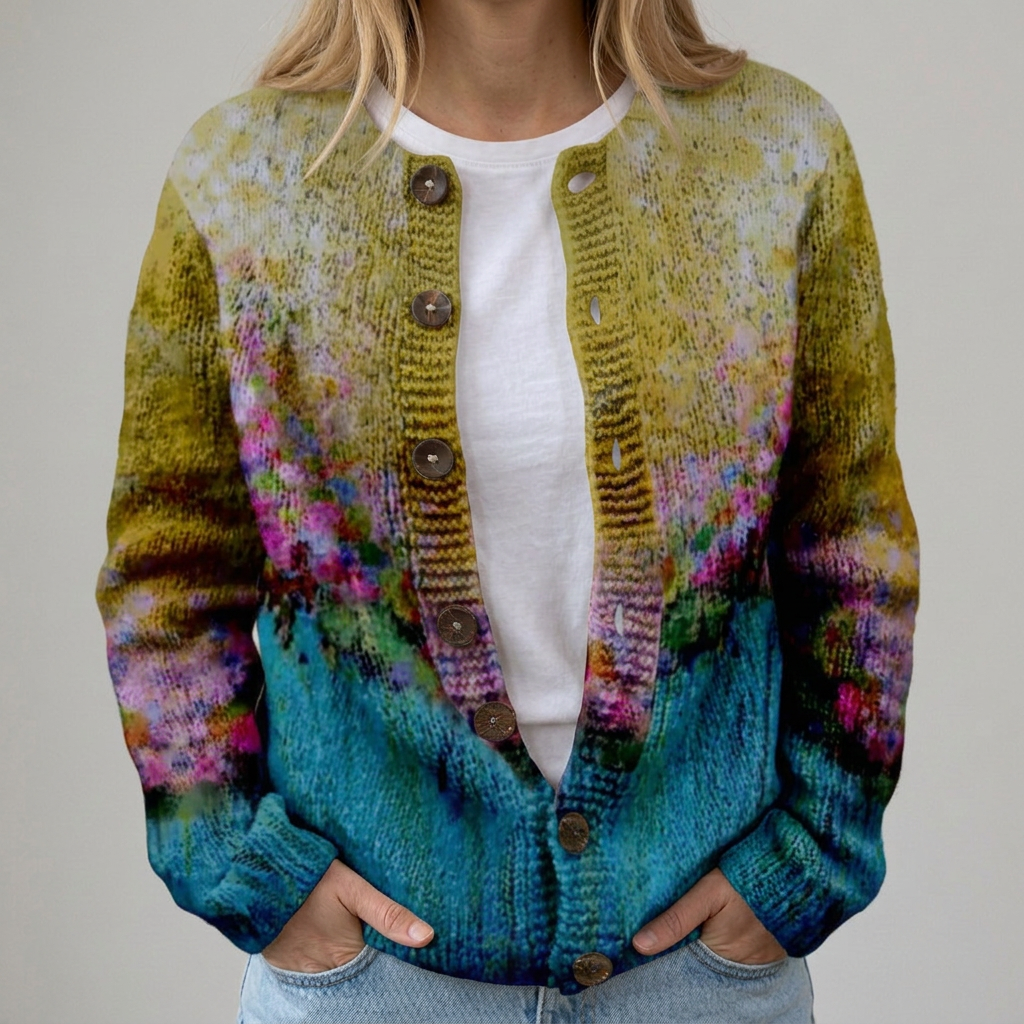 Anna | Cardigan con Sfumature Artistiche