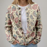 Clara | Cardigan con Motivo Ornamentale