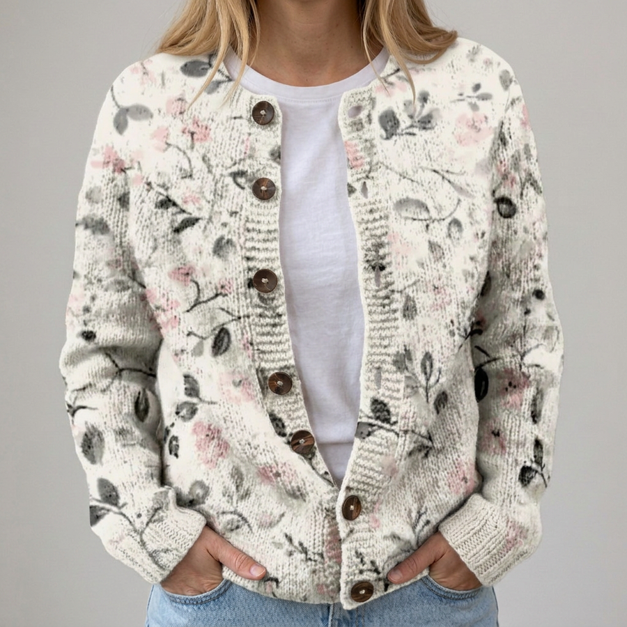 Lina | Cardigan con Stampa Illustrata