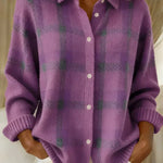 Rebecca | Cardigan a Quadri dalla Linea Comoda