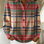 Gloria | Cardigan a Quadri Multicolore con Bottoni