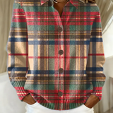 Gloria | Cardigan a Quadri Multicolore con Bottoni