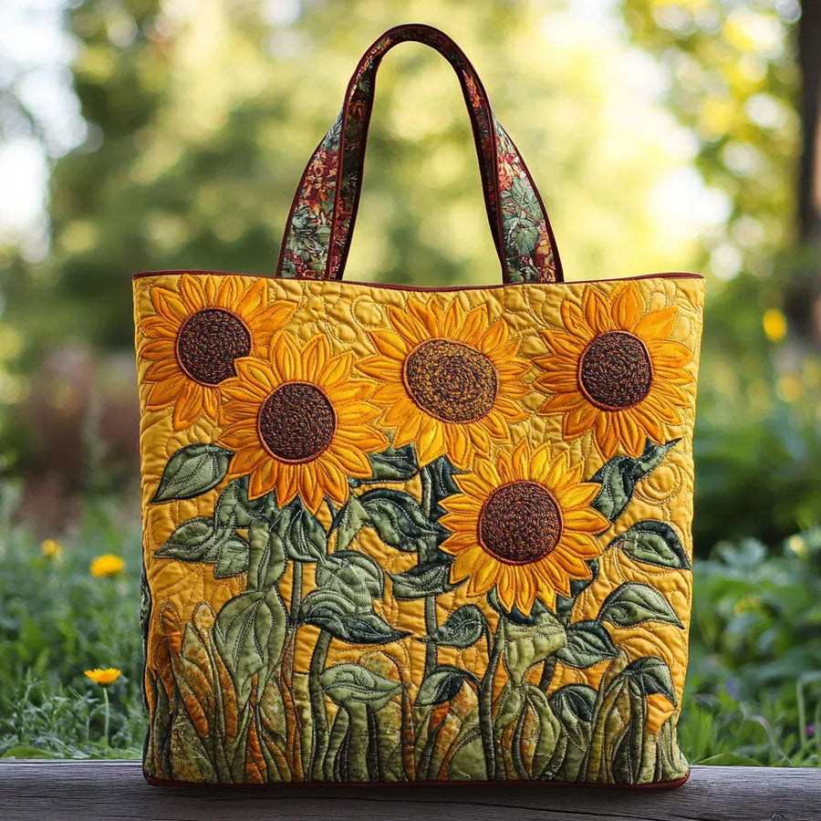 Simona | Borsa Classica con Motivo Girasole