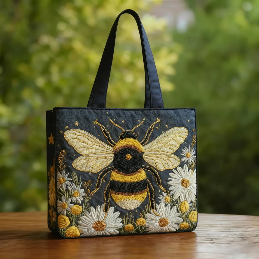 Anna | Borsa Fatta a Mano con Margherite e Stelle