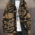 Lina | Cappotto con Cappuccio a Motivi Asiatici, Nove Stampe