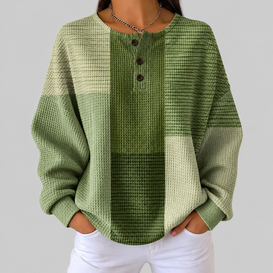Cristiana | Maglione a Riquadri Verdi