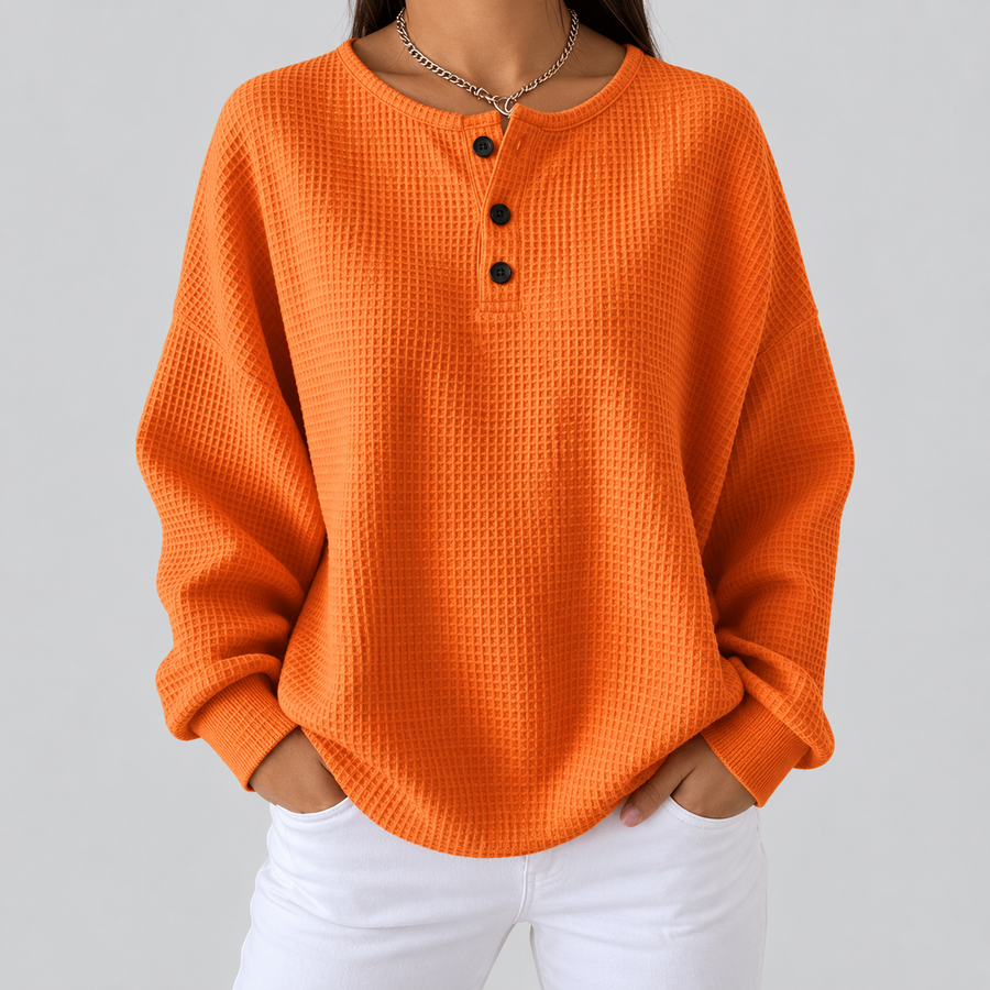 Emilia | Maglione a Nido d'Ape in Tinta Unita