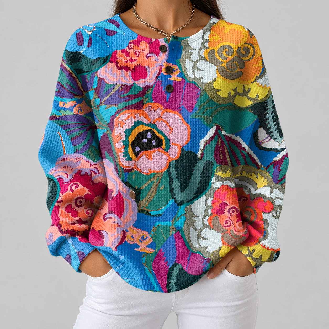 Marcella | Maglione a Grandi Fiori