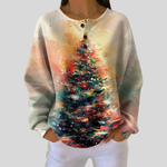 Flora | Maglione con Albero di Natale ad Acquerello