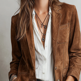 Blazer da Donna Vintage Marrone