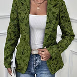 Blazer Aderente da Donna in Jacquard Paisley