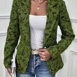 Blazer Aderente da Donna in Jacquard Paisley