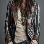 Lavinia | Blazer bohémien a righe e fiori