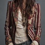 Lavinia | Blazer bohémien a righe e fiori