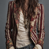 Lavinia | Blazer bohémien a righe e fiori