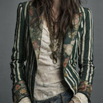Lavinia | Blazer bohémien a righe e fiori