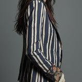 Lavinia | Blazer bohémien a righe e fiori