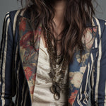 Lavinia | Blazer bohémien a righe e fiori