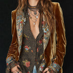 Diana | Blazer patchwork floreale effetto velluto