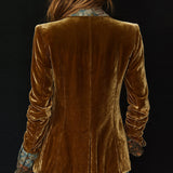Diana | Blazer patchwork floreale effetto velluto