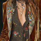 Diana | Blazer patchwork floreale effetto velluto