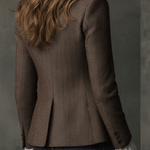 Daniela | Blazer sartoriale in tweed marrone