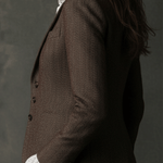 Daniela | Blazer sartoriale in tweed marrone